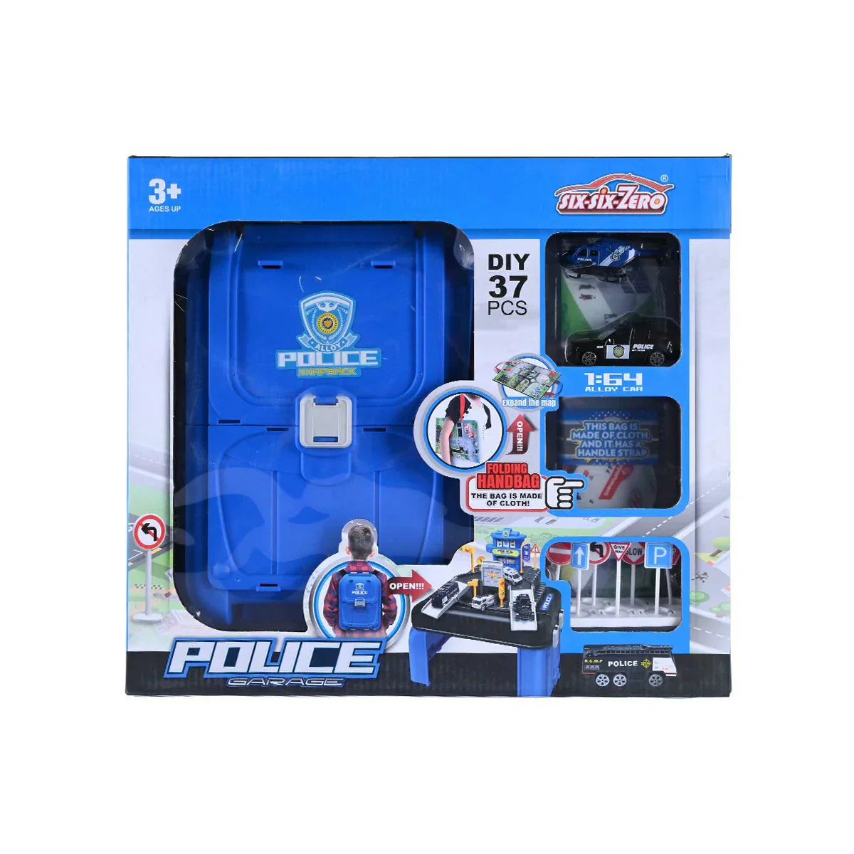Police Garage Backpack Set