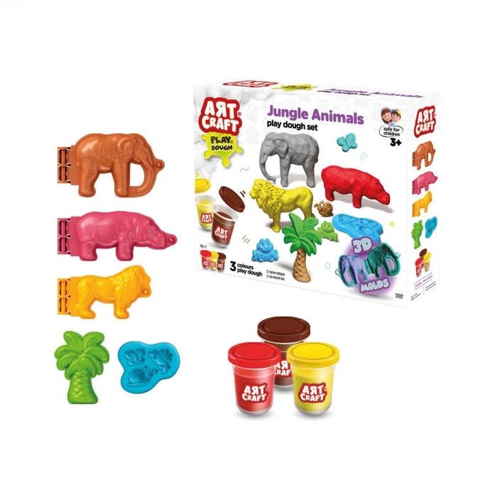 Dede Art Craft Jungle Animals Play Dough Set