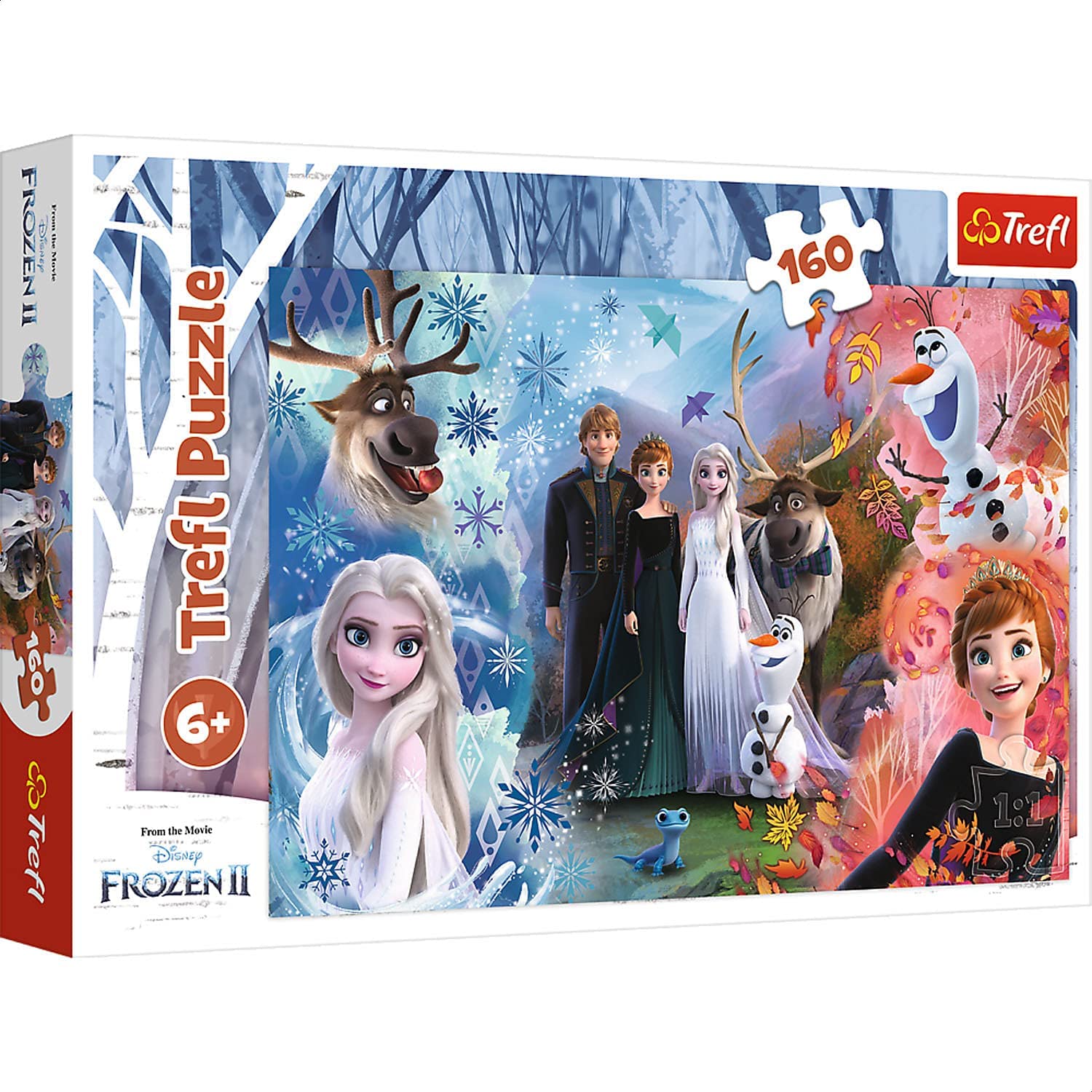 Trefl 160 piece jigsaw puzzle featuring characters from the movie Frozen