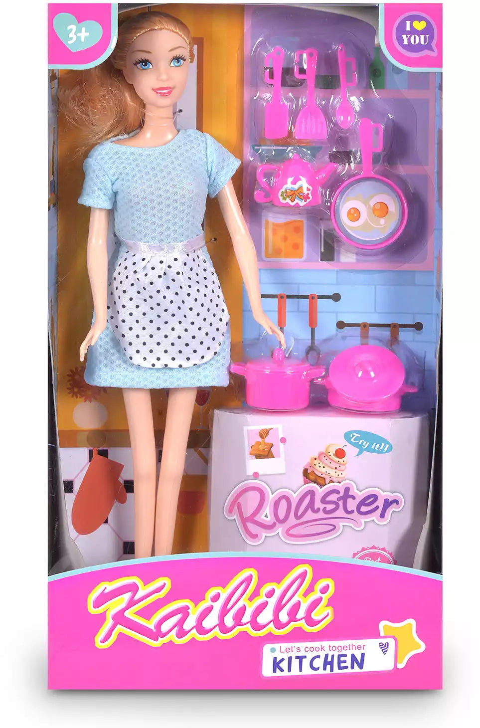 Kaibibi Let's Cook Together Kitchen Doll Set