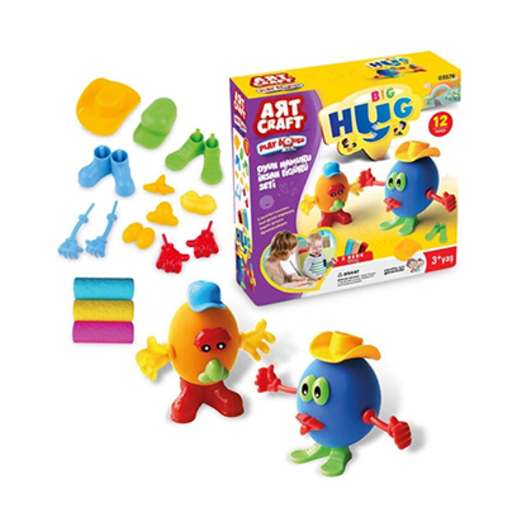 Dede Art Craft Play Dough Big Hug Human Figure Set