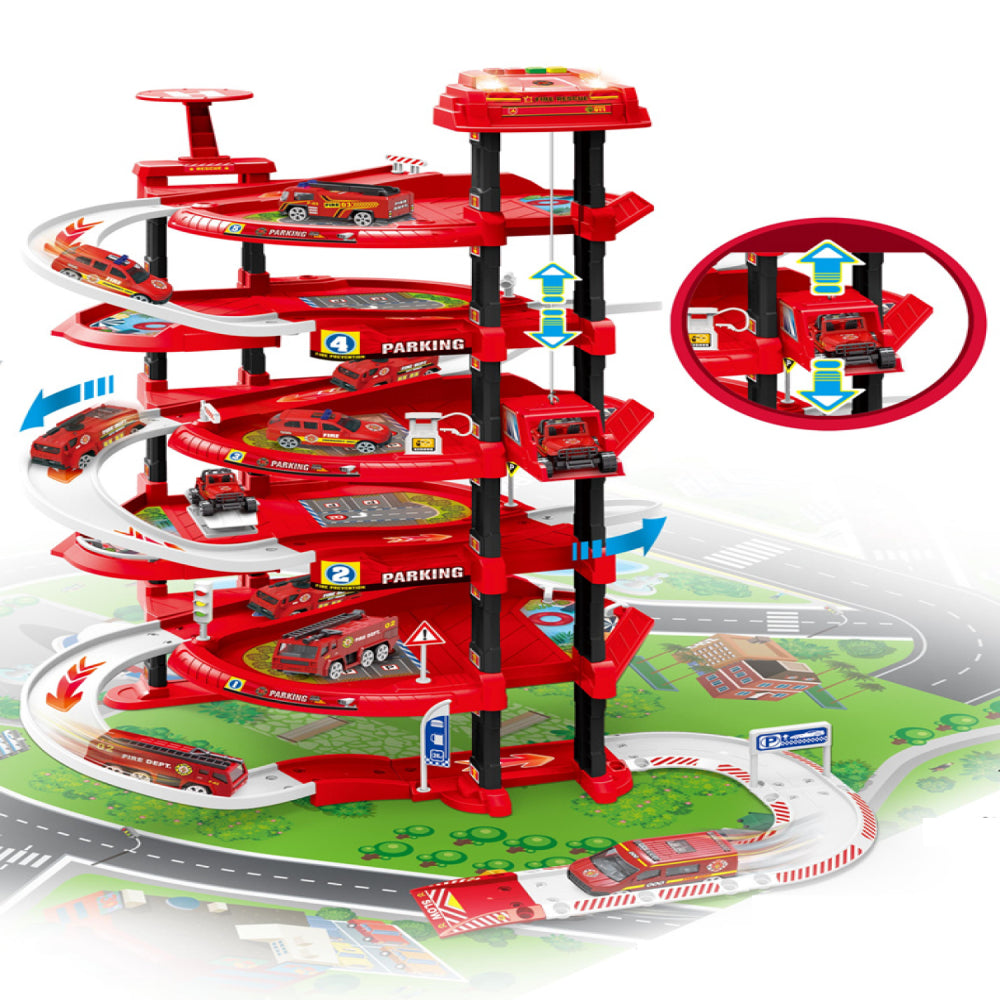 Fire Department Up and Down Garage Playset