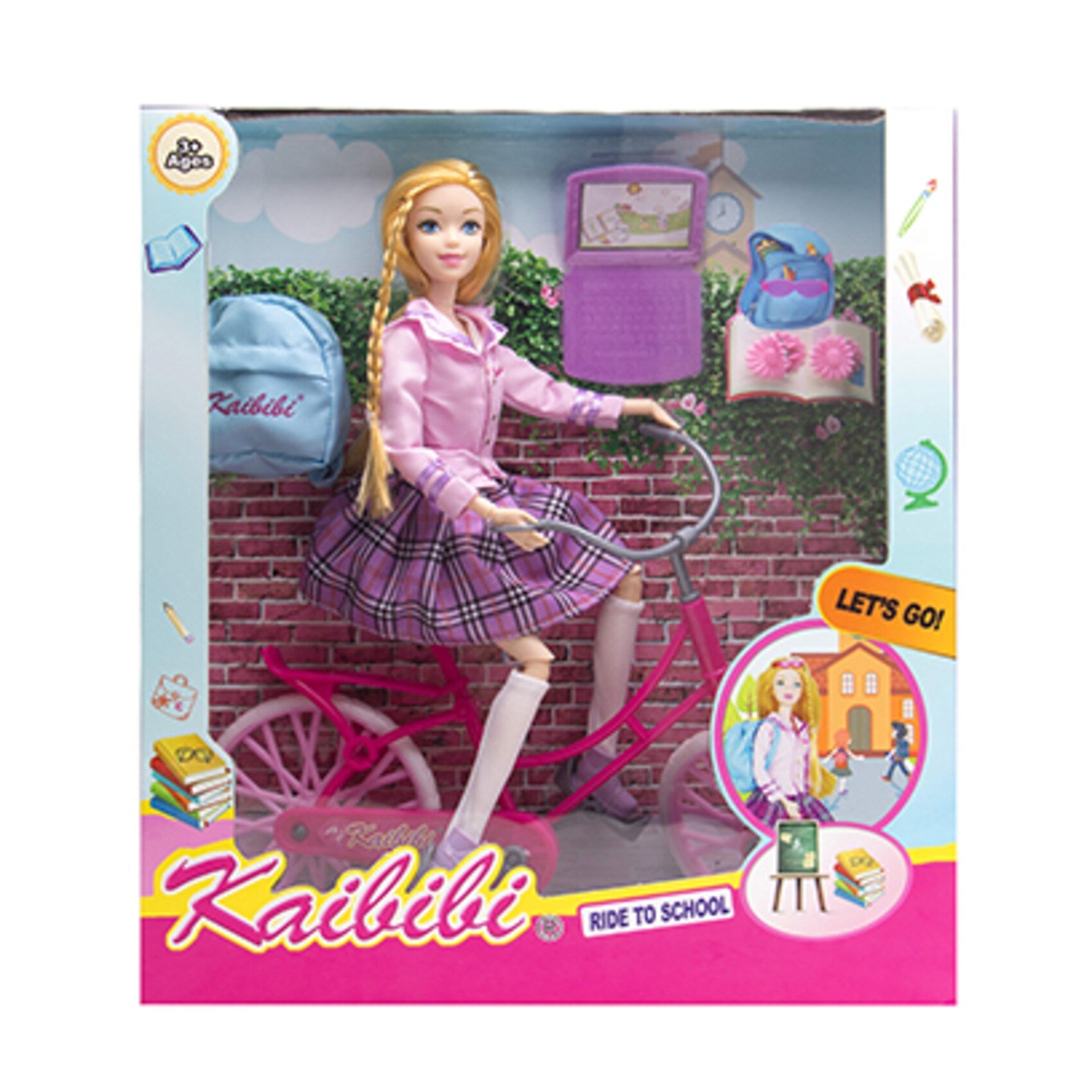Kaibibi Doll Play Barbie Bike Set
