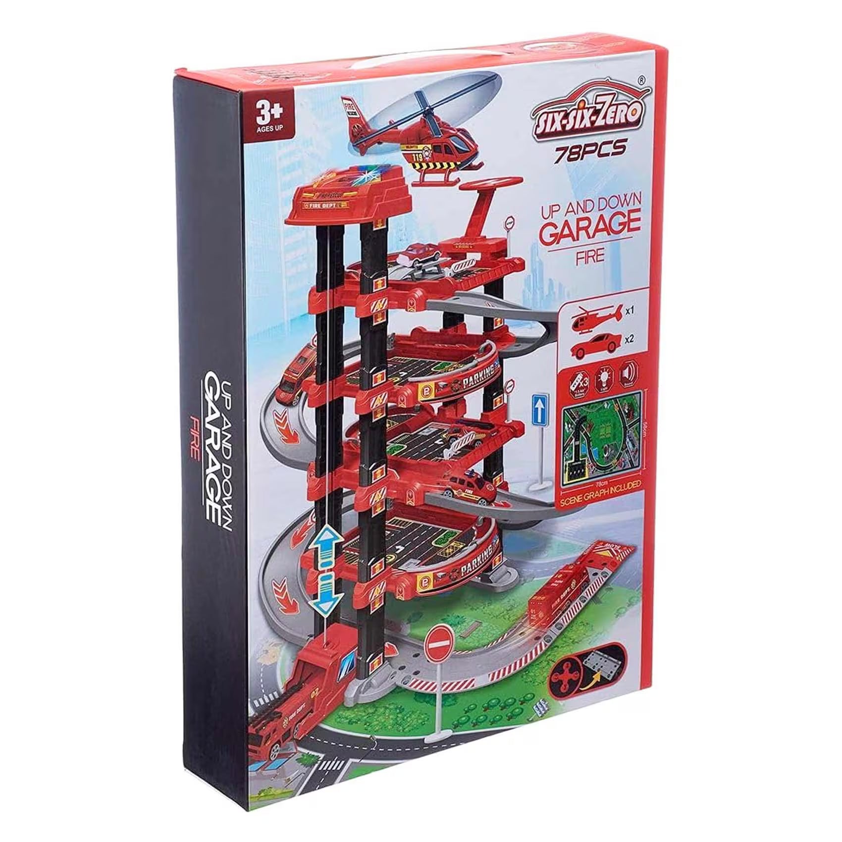 Fire Department Up and Down Garage Playset