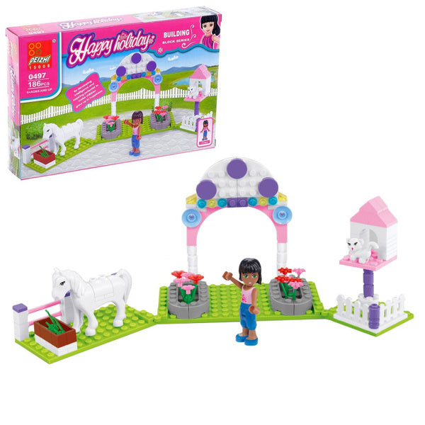 Happy Holiday Horse Farm Building Block Series