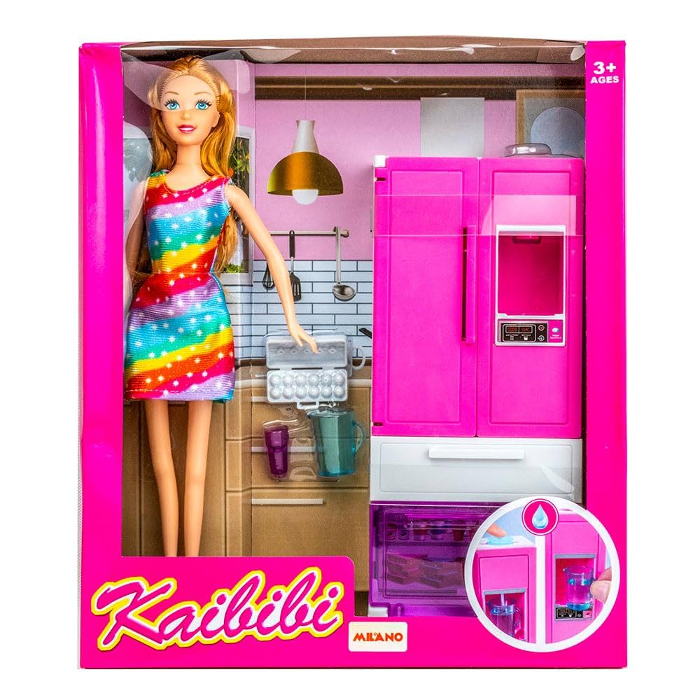 Kaibibi Milano Doll Set Featuring A Doll And A Kitchen Playset