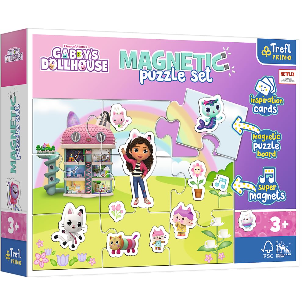 Trefl Primo Magnetic Puzzle Set, Gabby's Dollhouse