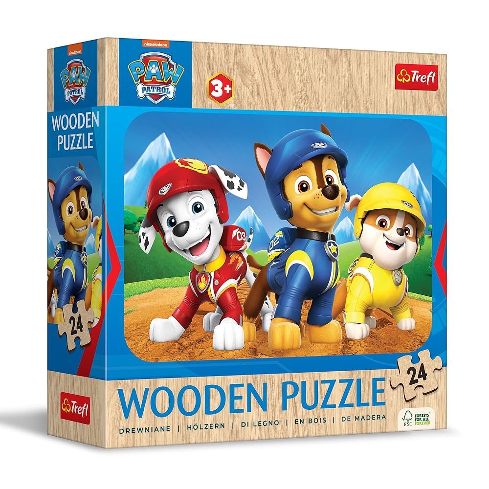 Trefl Paw Patrol 24-Piece Wooden Puzzle.