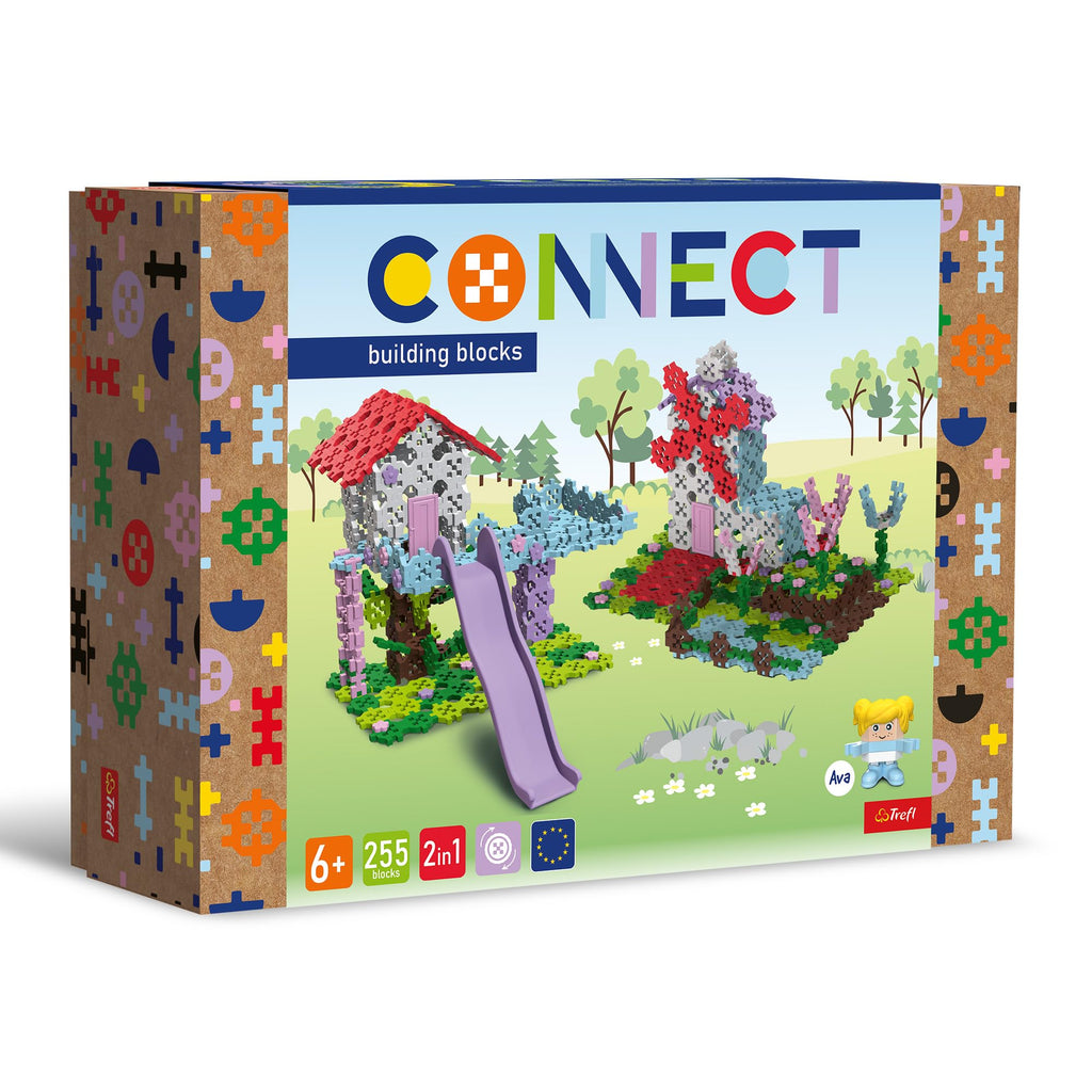 Trefl – Connect 2 in 1 Brick Set Tree House / Windmill
