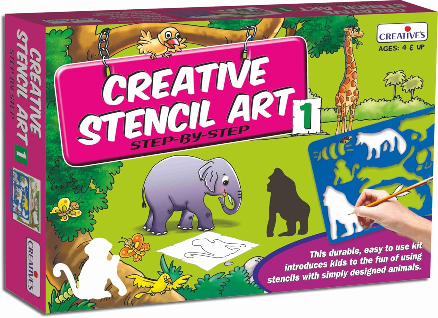 Creative Stencil Art Step By Step 1