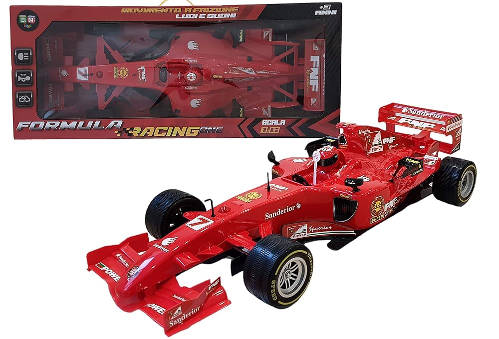 Friction-Powered Toy Formula Racing Car