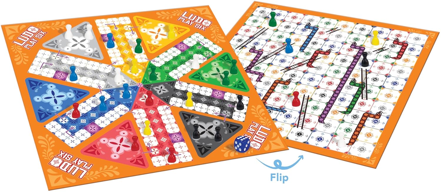 Ludo Play Six Snakes and Ladders board game