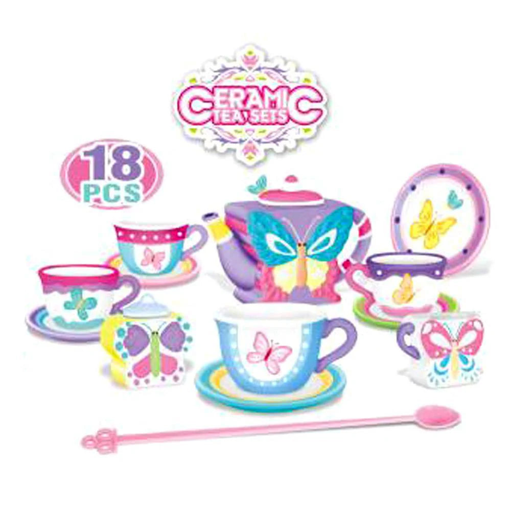 Butterfly Painting Ceramic Tea Set