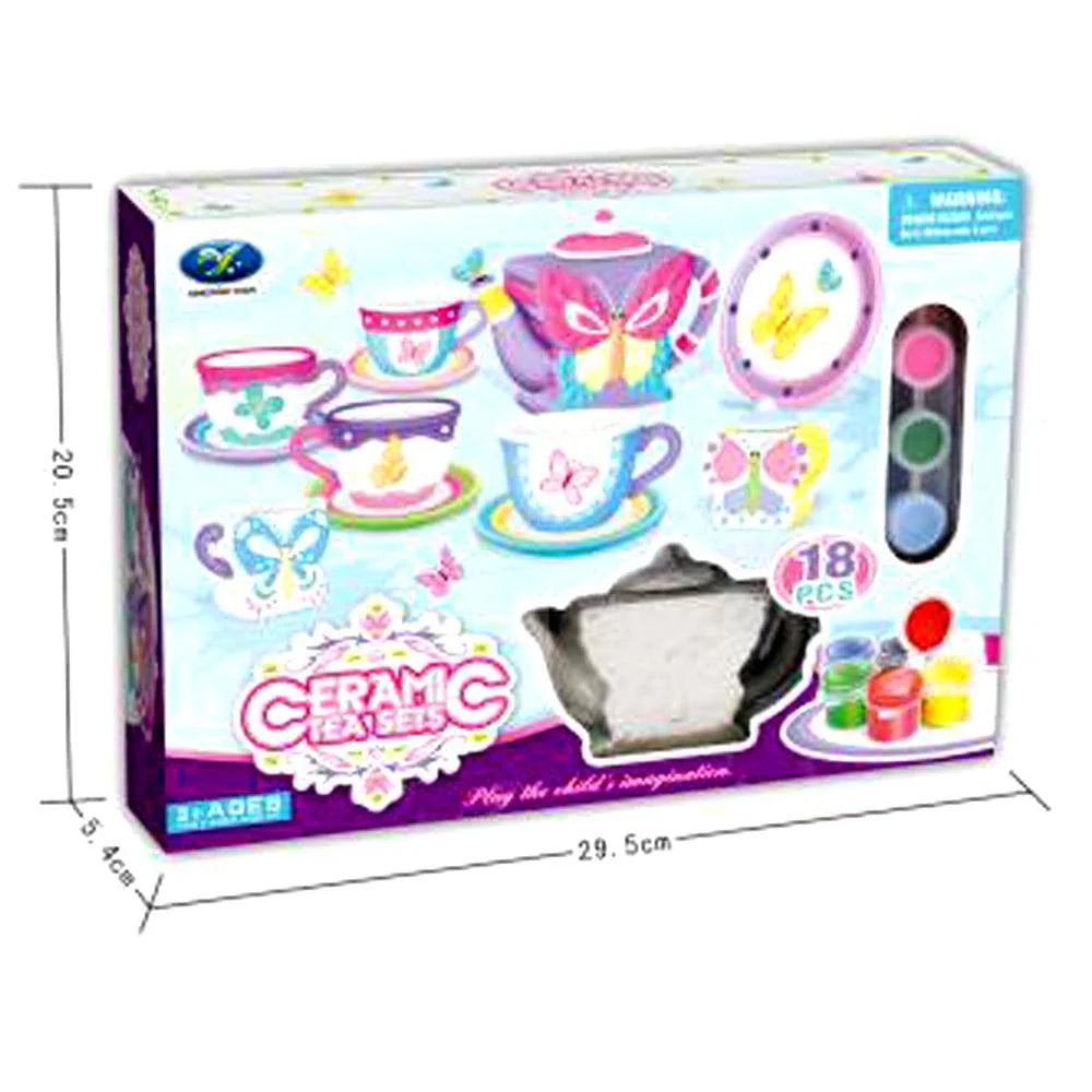 Butterfly Painting Ceramic Tea Set