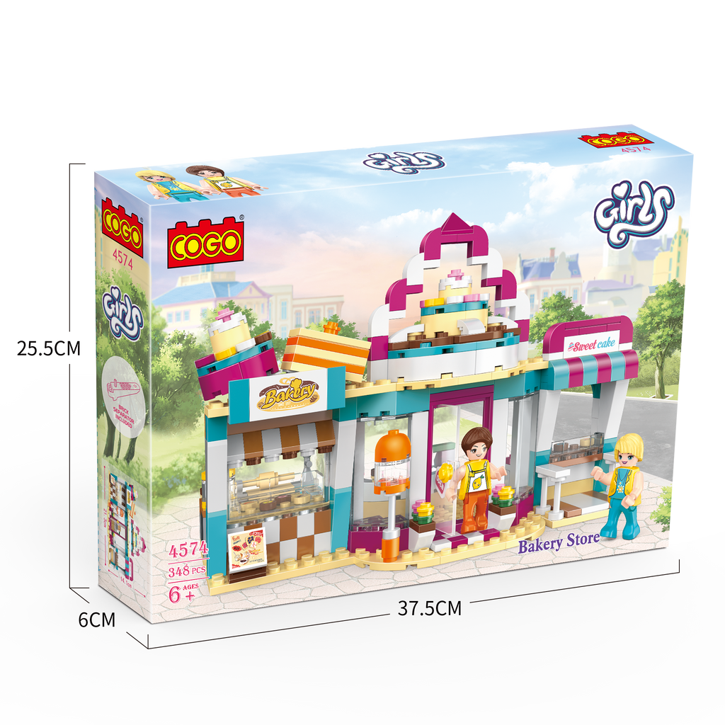 COGO Girls Bakery Store Building Block Set.
