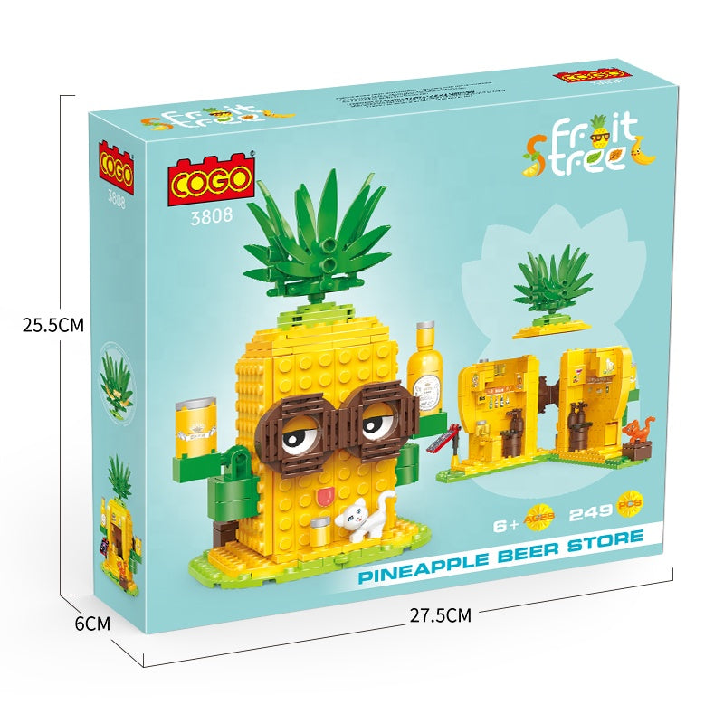 Cogo Pineapple Beer Store Building Block Set.