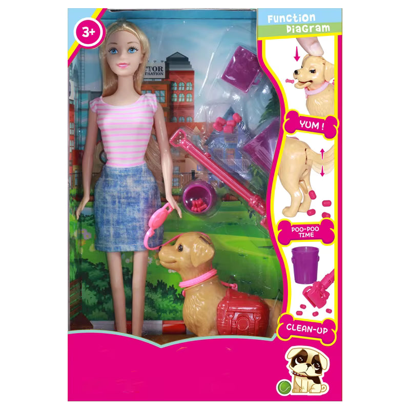 Kaibibi Doll With A Dog Set