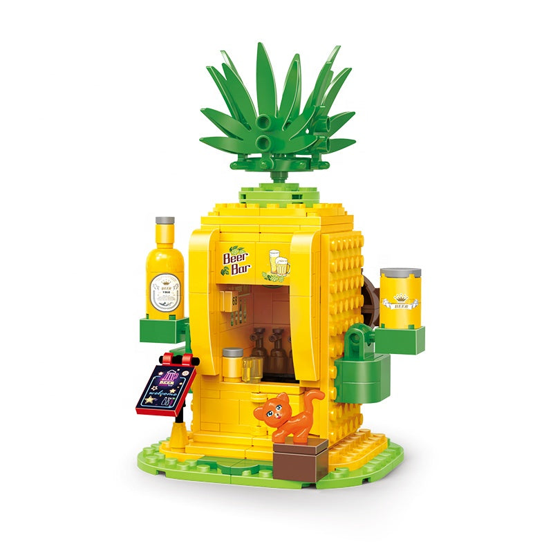 Cogo Pineapple Beer Store Building Block Set.