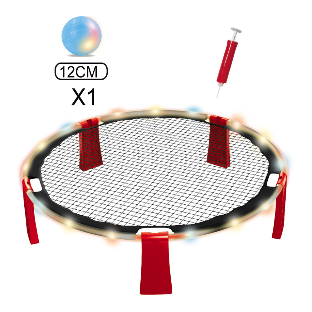 Round Jump Lighting Bounce Bed With Light Ball