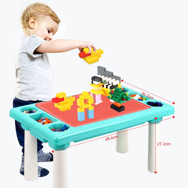 Multi-Functional Toy Block Table