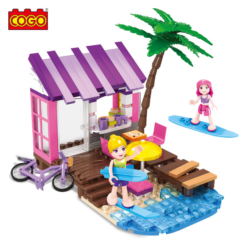 Cogo "Surfing Girl" Building Block Set.