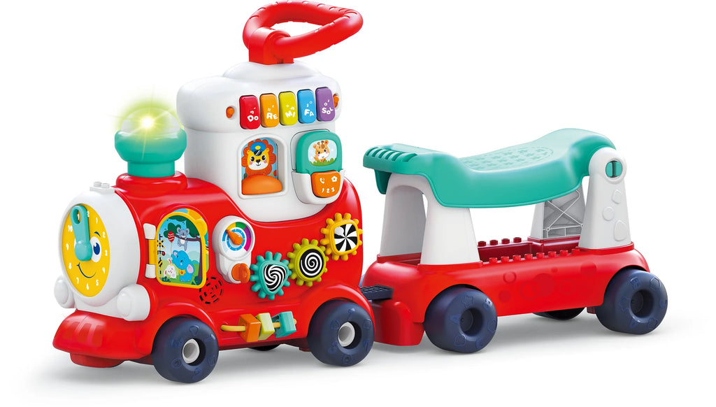 4 In 1 Push Walker And Ride On Learning Train