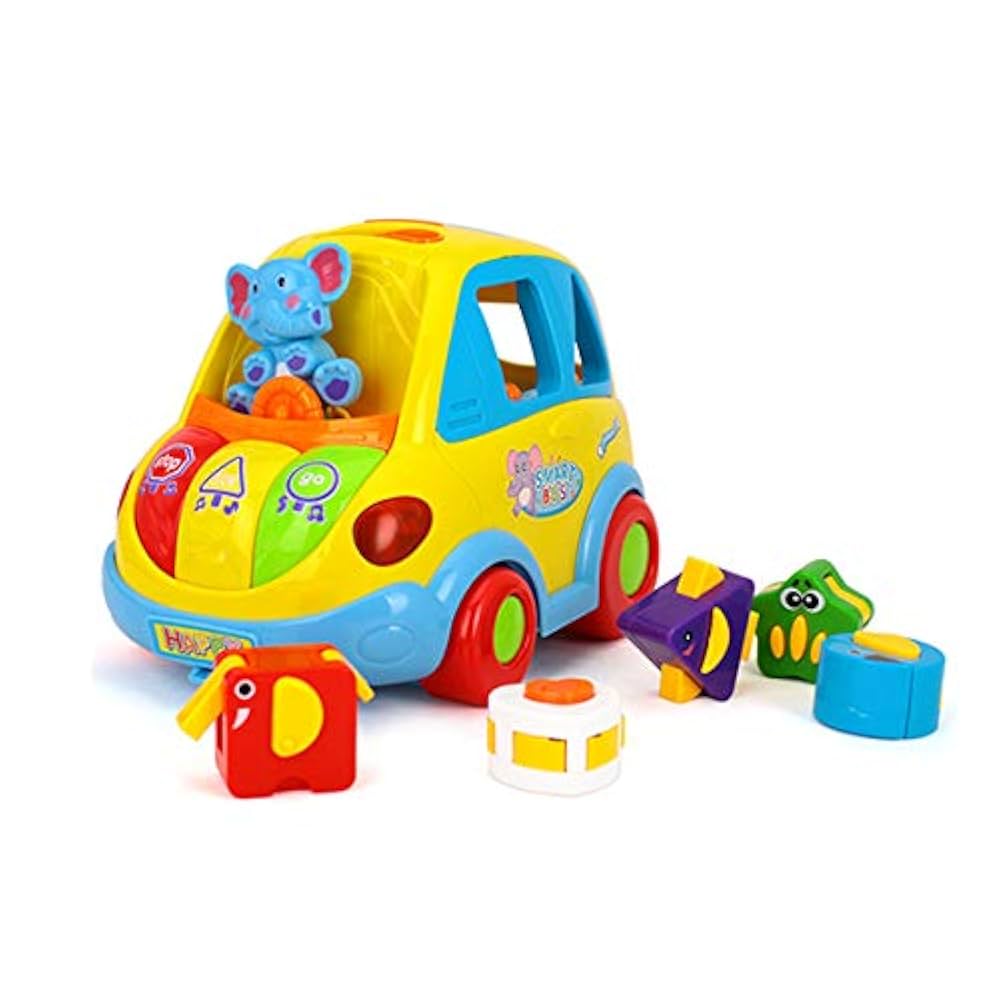 Hola Elephant Toy Bus