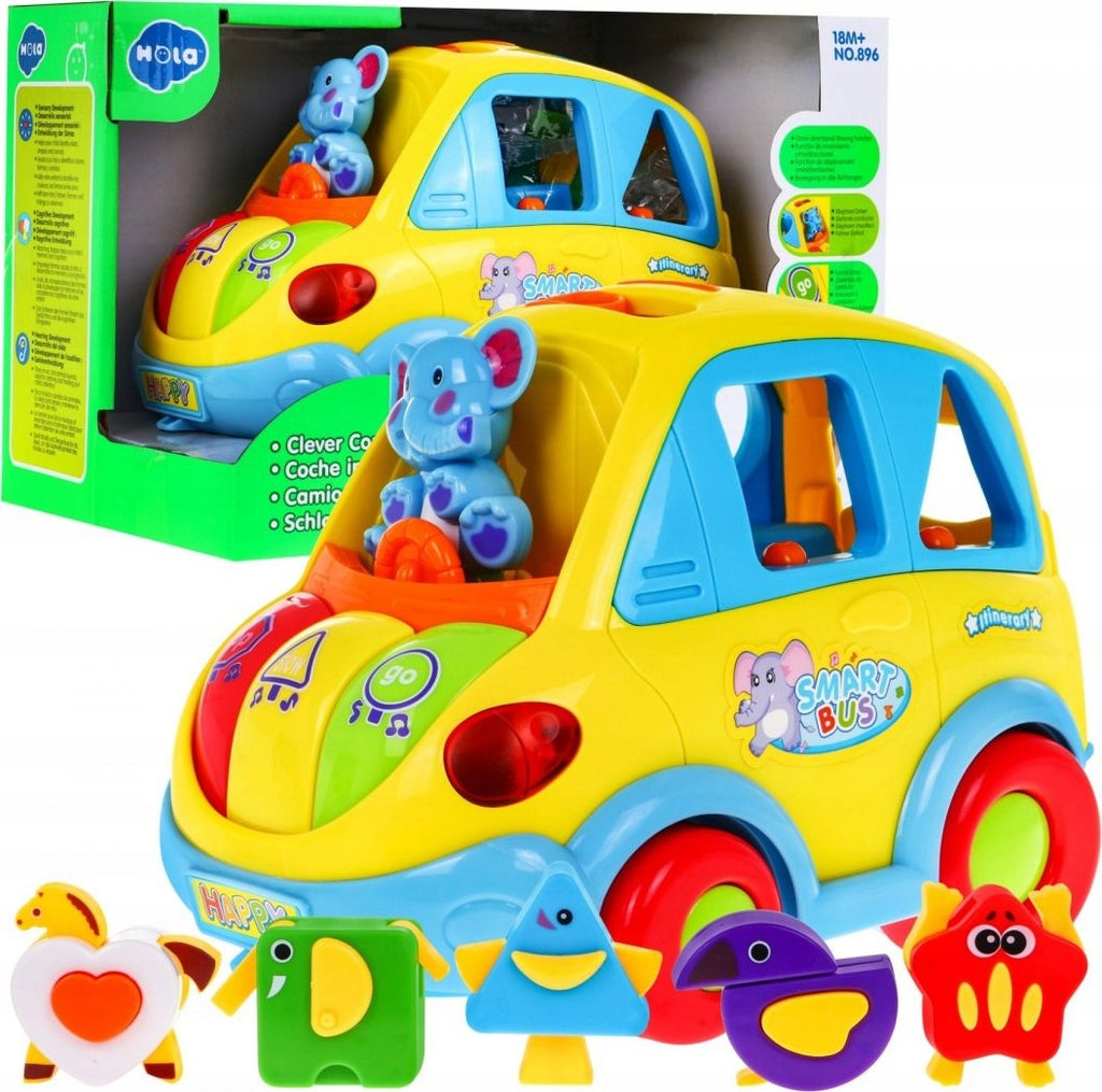 Hola Elephant Toy Bus