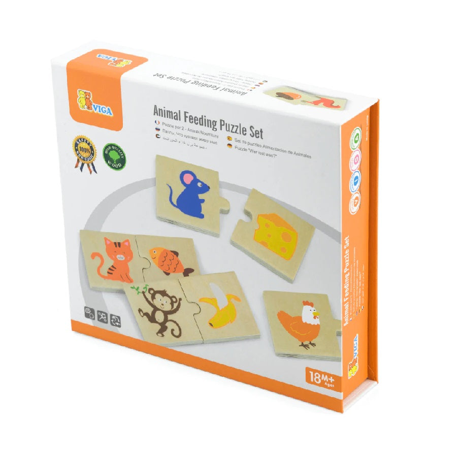 Animal Feeding Puzzle Set