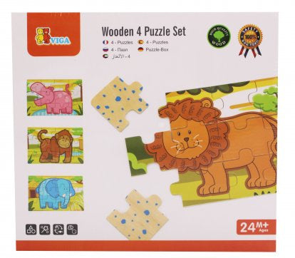 Wooden 4 Puzzle Set