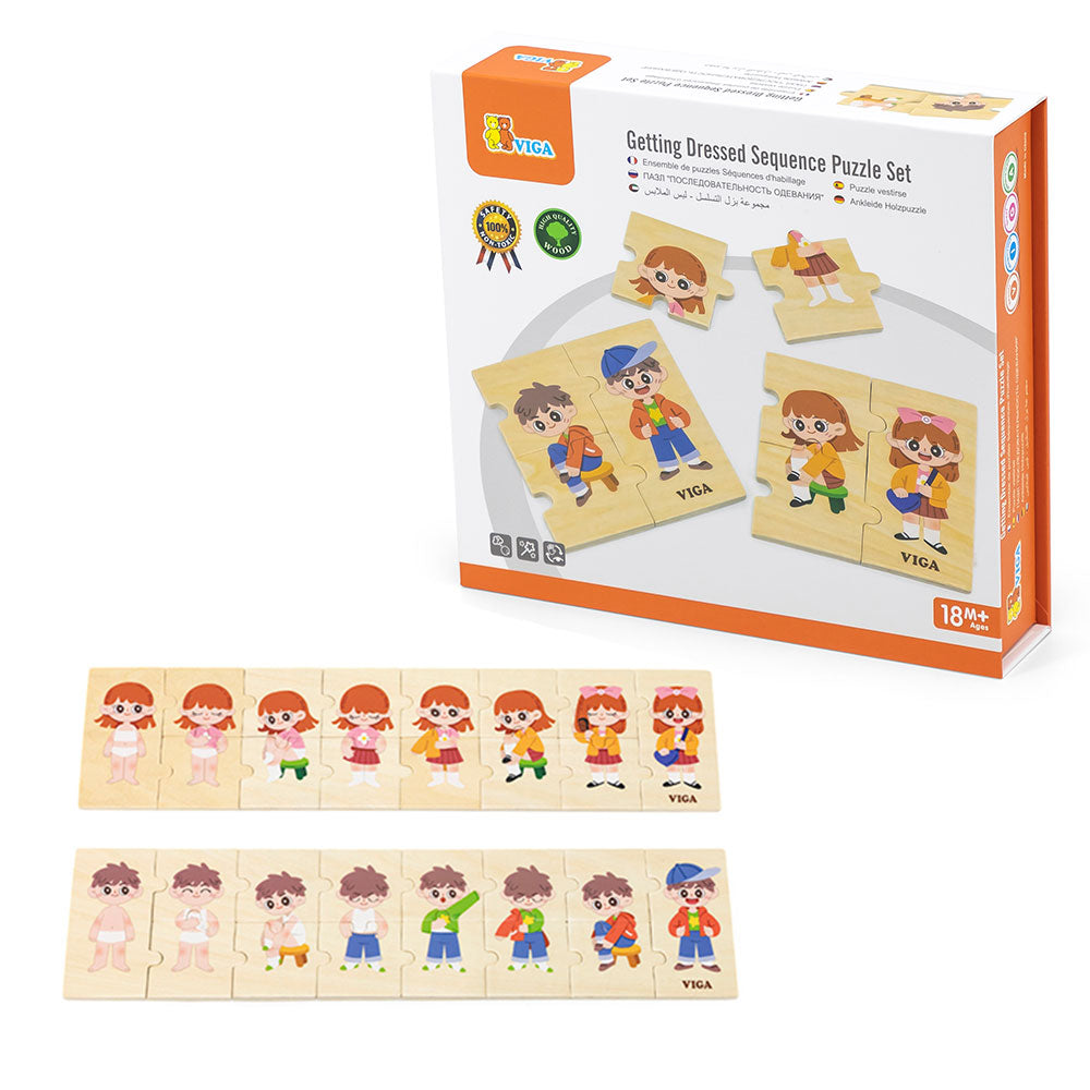 Getting Dressed Sequence Puzzle Set