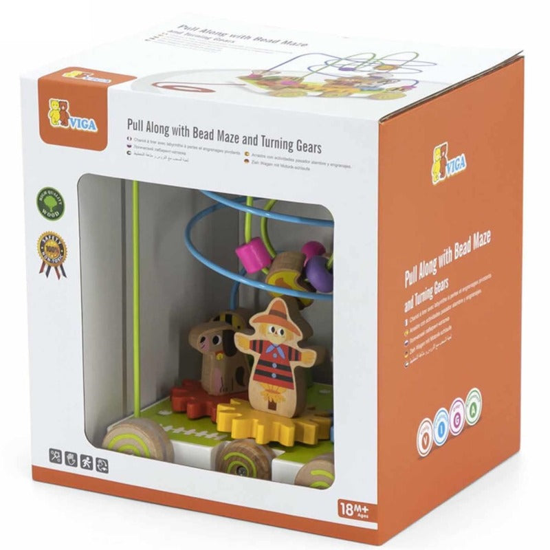 Pull Along With Bead Maze and Turning Gears