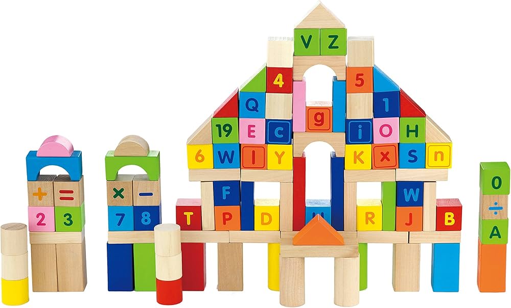 Wooden Blocks Alphabet & Numbers