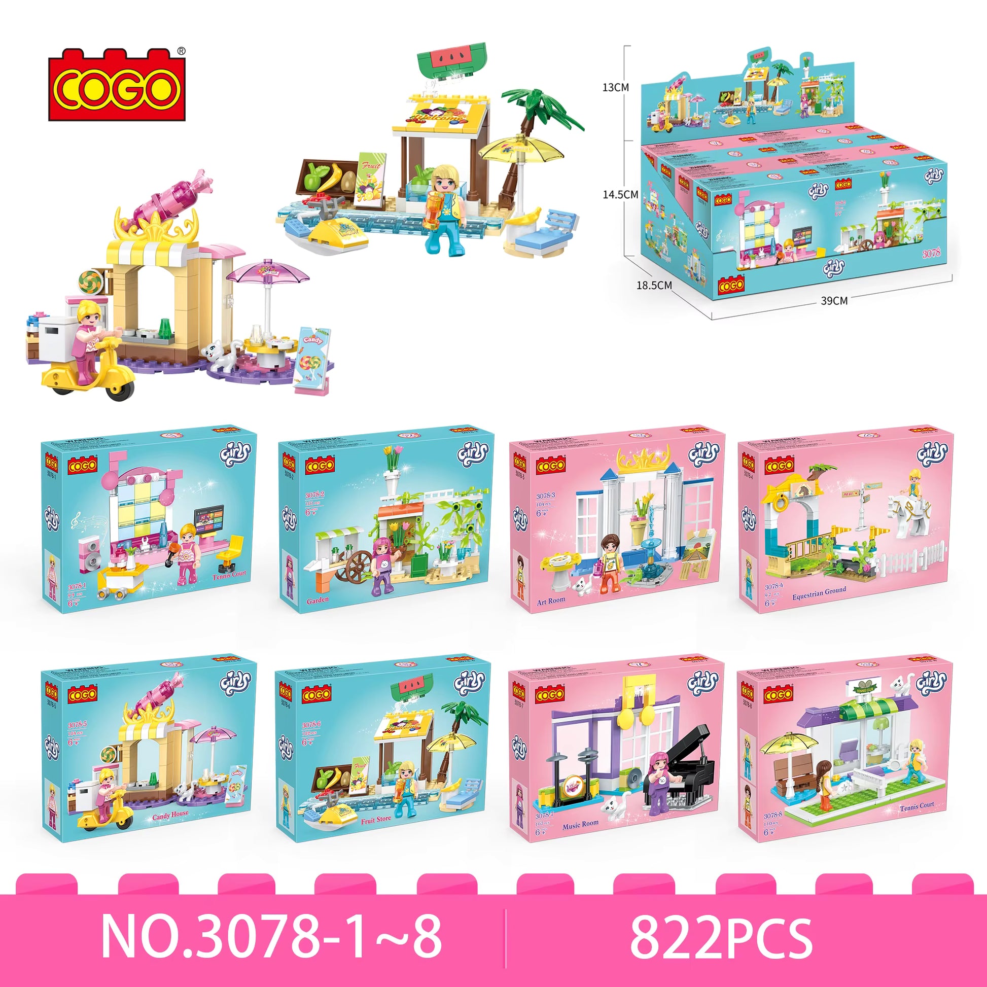 Cogo Building Block Set Series For Girls