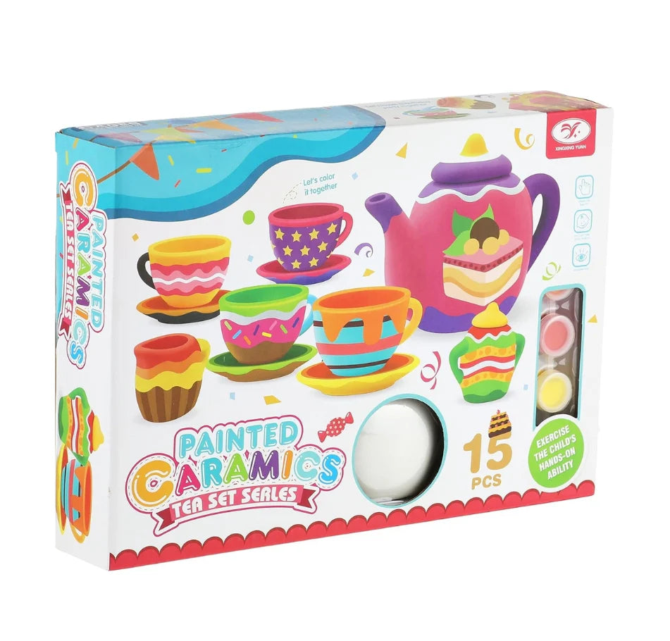 Painted Ceramics Tea Set