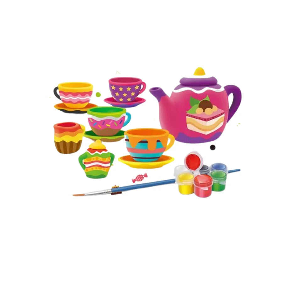 Painted Ceramics Tea Set