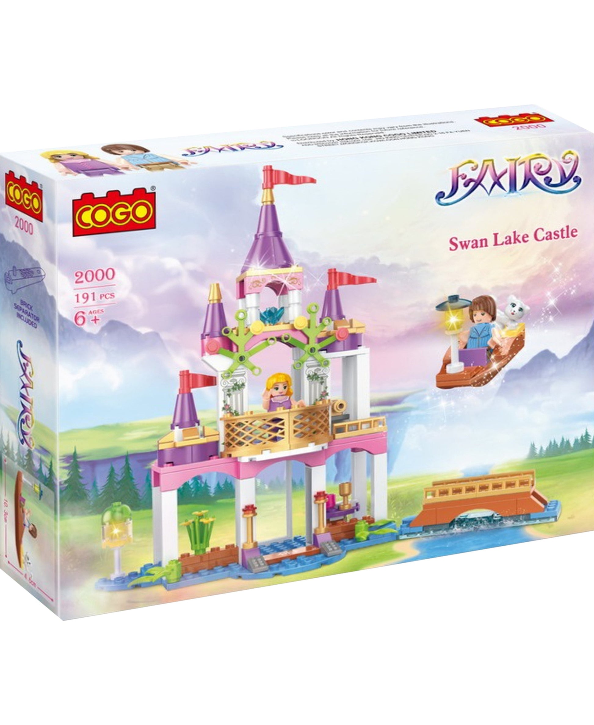 Cogo Swan Lake Castle Building Block Set