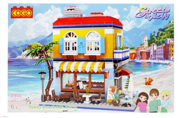 Cogo Sunny Beachside Bistro Building Block
