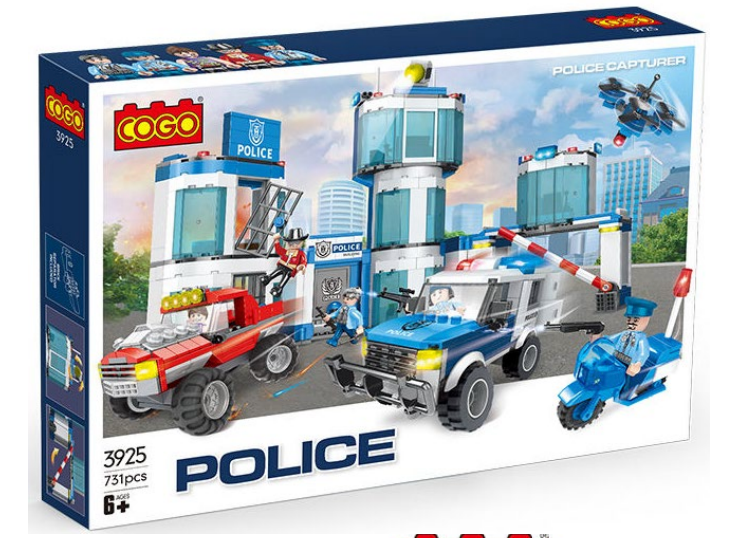 Cogo Police Station Building Block Set