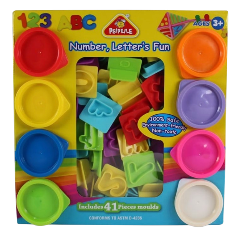 Peipeile Numbers, Letter's Fun Play Dough Set