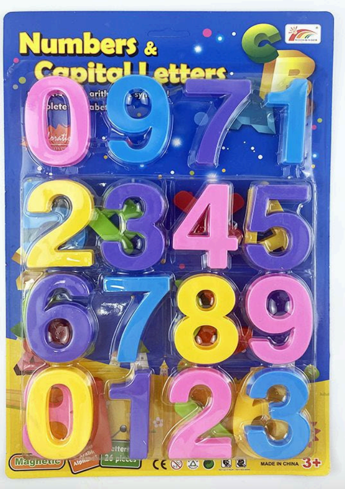 Numbers And Capital Magnetic Letters