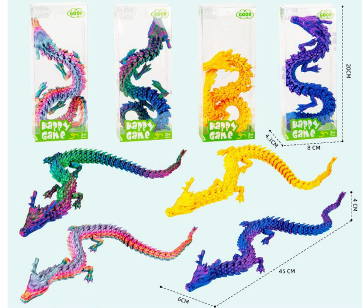 3D-Printed Articulated Dragons