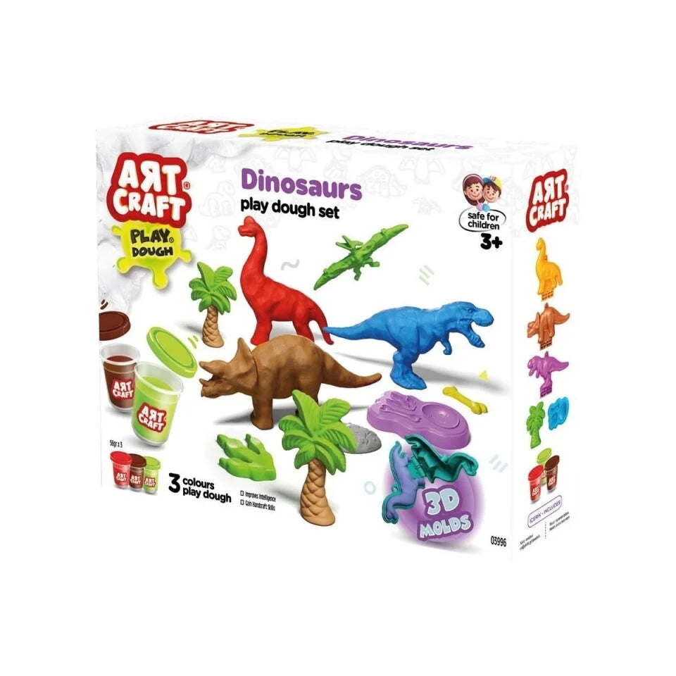 Dede Art Craft Dinosaurs Play Dough Set