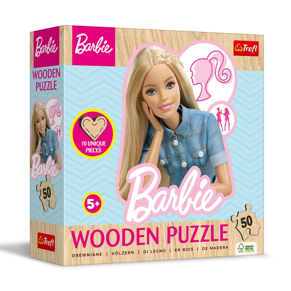 50 Wooden Contour Puzzle- fashion Barbie