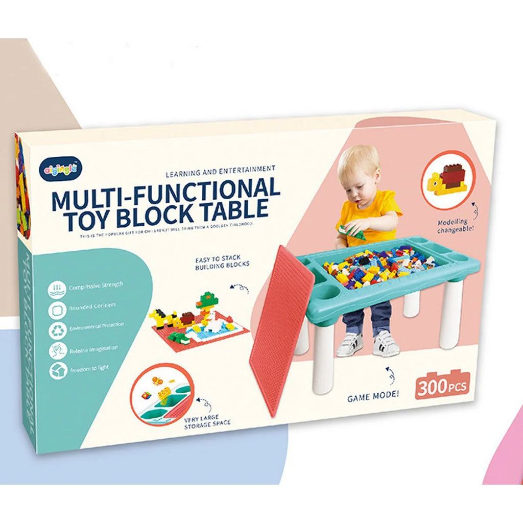 Multi-Functional Toy Block Table
