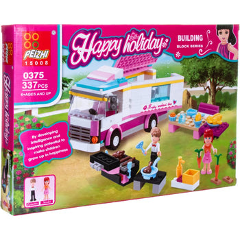 Happy Holiday Camping Van Building Block Series
