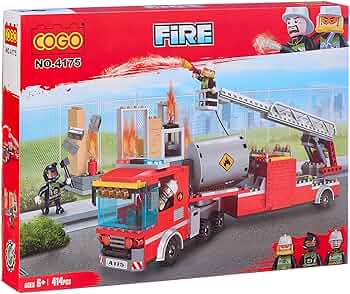 Cogo Fire Truck Building Block Set