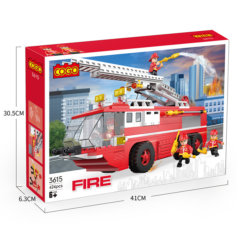 Cogo Fire Truck Building Block Set