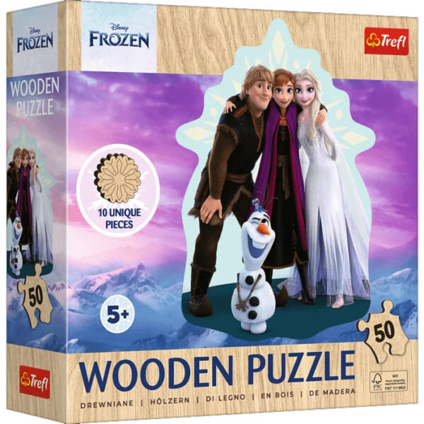 50 Wooden Contour Puzzle- Favorite Frozen