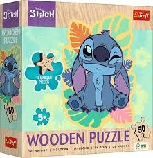 50 Wooden Contour Puzzle- Happy Stitch
